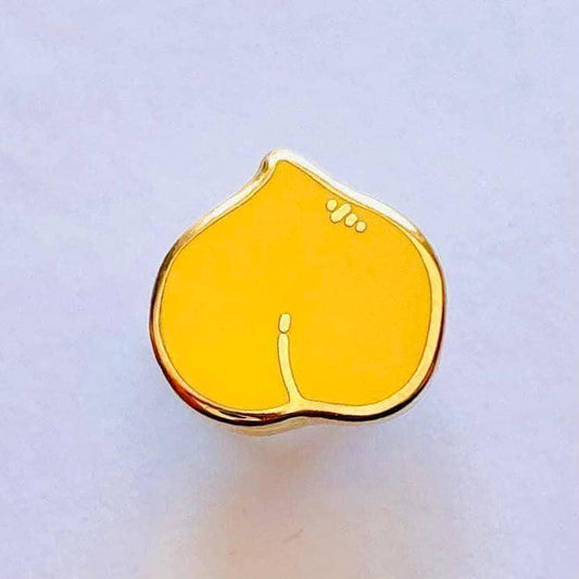Chickpea gold hard enamel pin