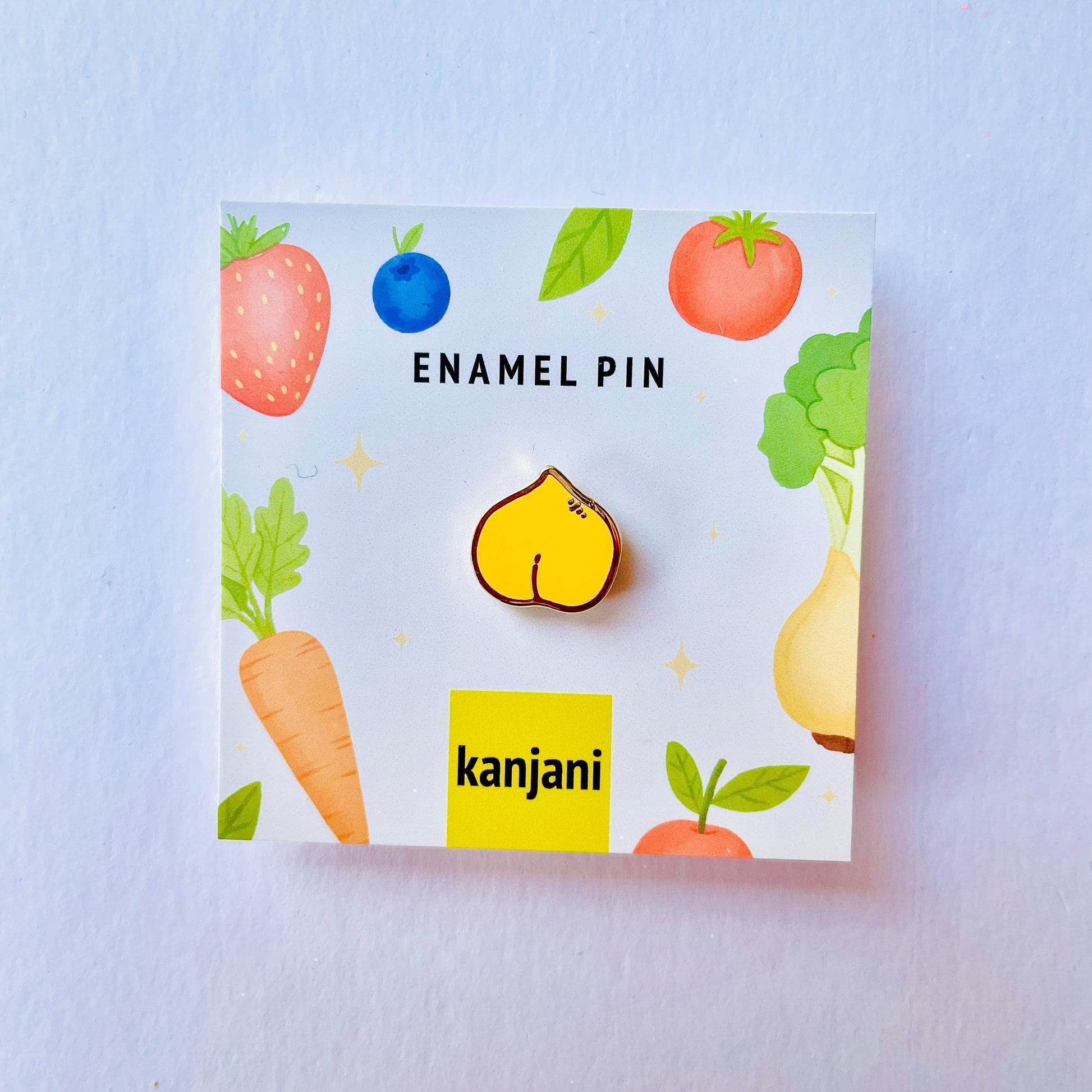 Chickpea gold hard enamel pin