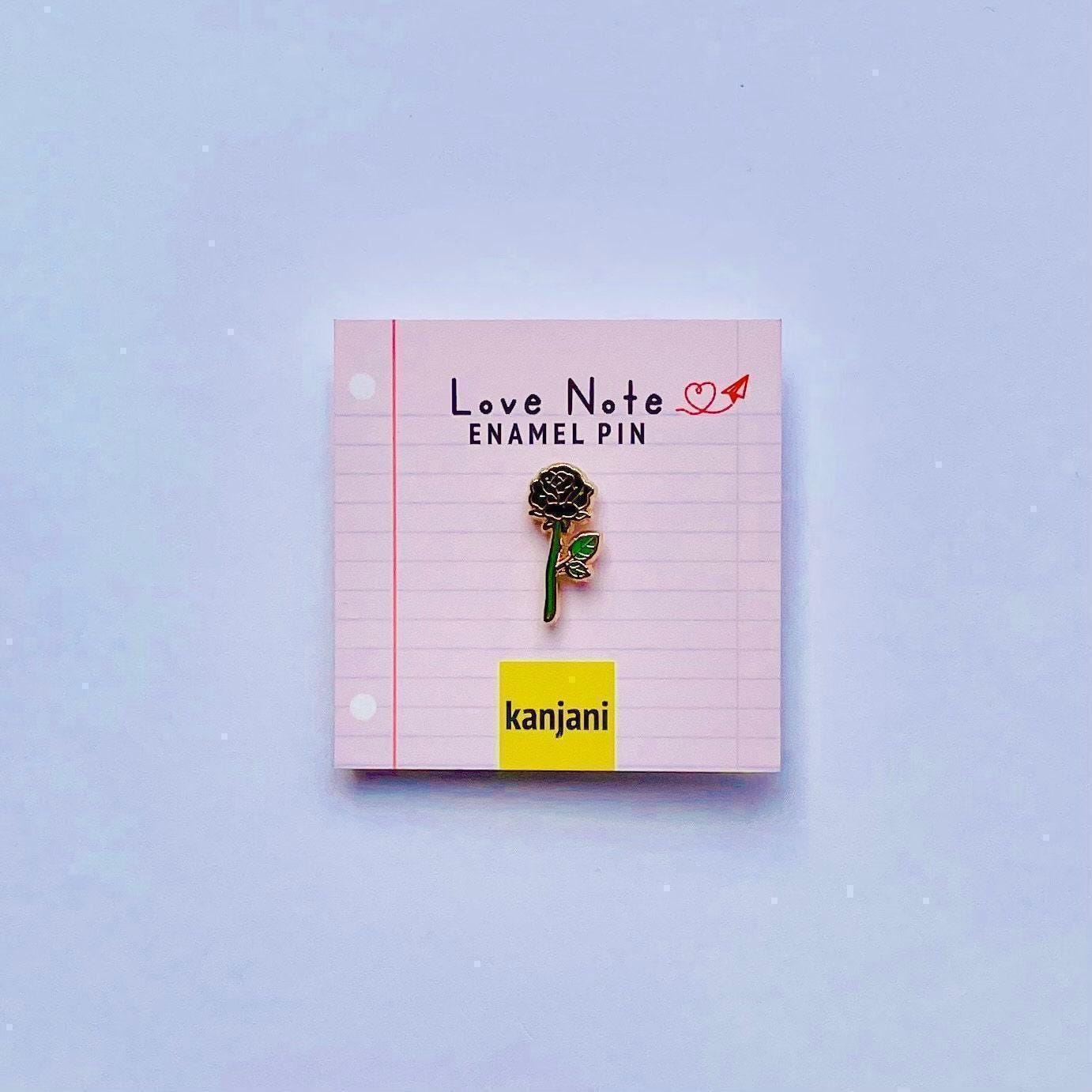 Black rose gold hard enamel mini pin