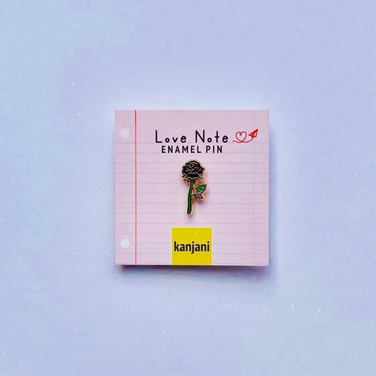 Black rose gold hard enamel mini pin