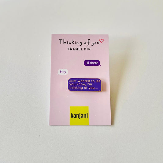 Thinking of You Pin: Supportive Purple and Gold Enamel (Hardwearing), Christmas gift, stocking stuffer, Advent calendar