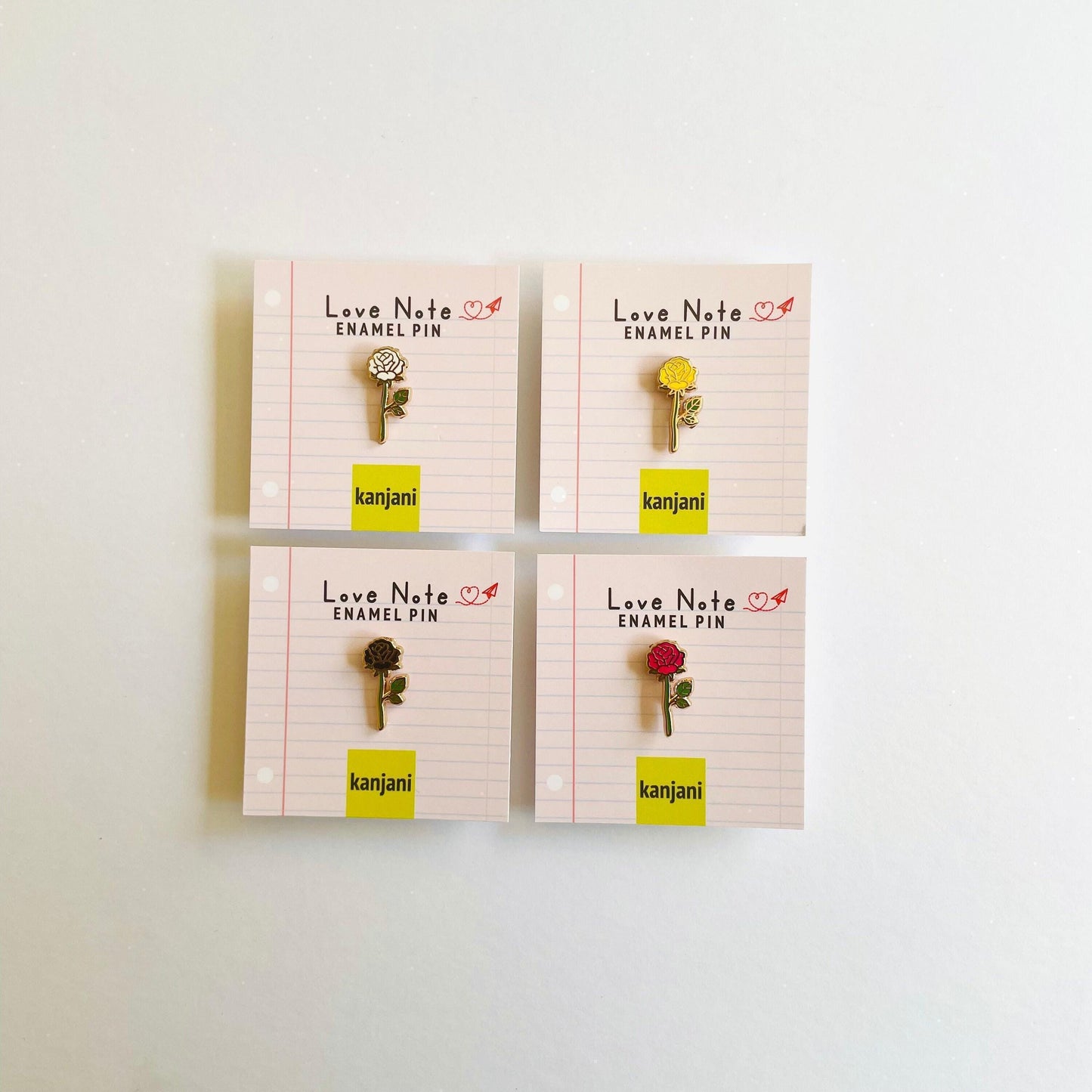 Red Rose Enamel Pin: Christmas stocking stuffer, Valentine's Gift, Advent calendar