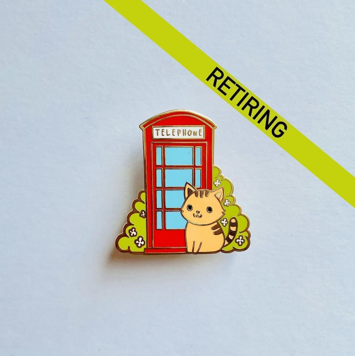 London Red Phone Booth Enamel Pin badge