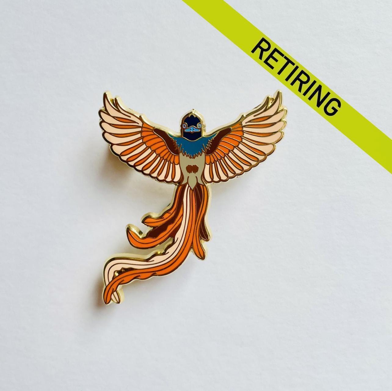 Paradise Flycatcher Enamel pin gift badge, African bird lapel pin