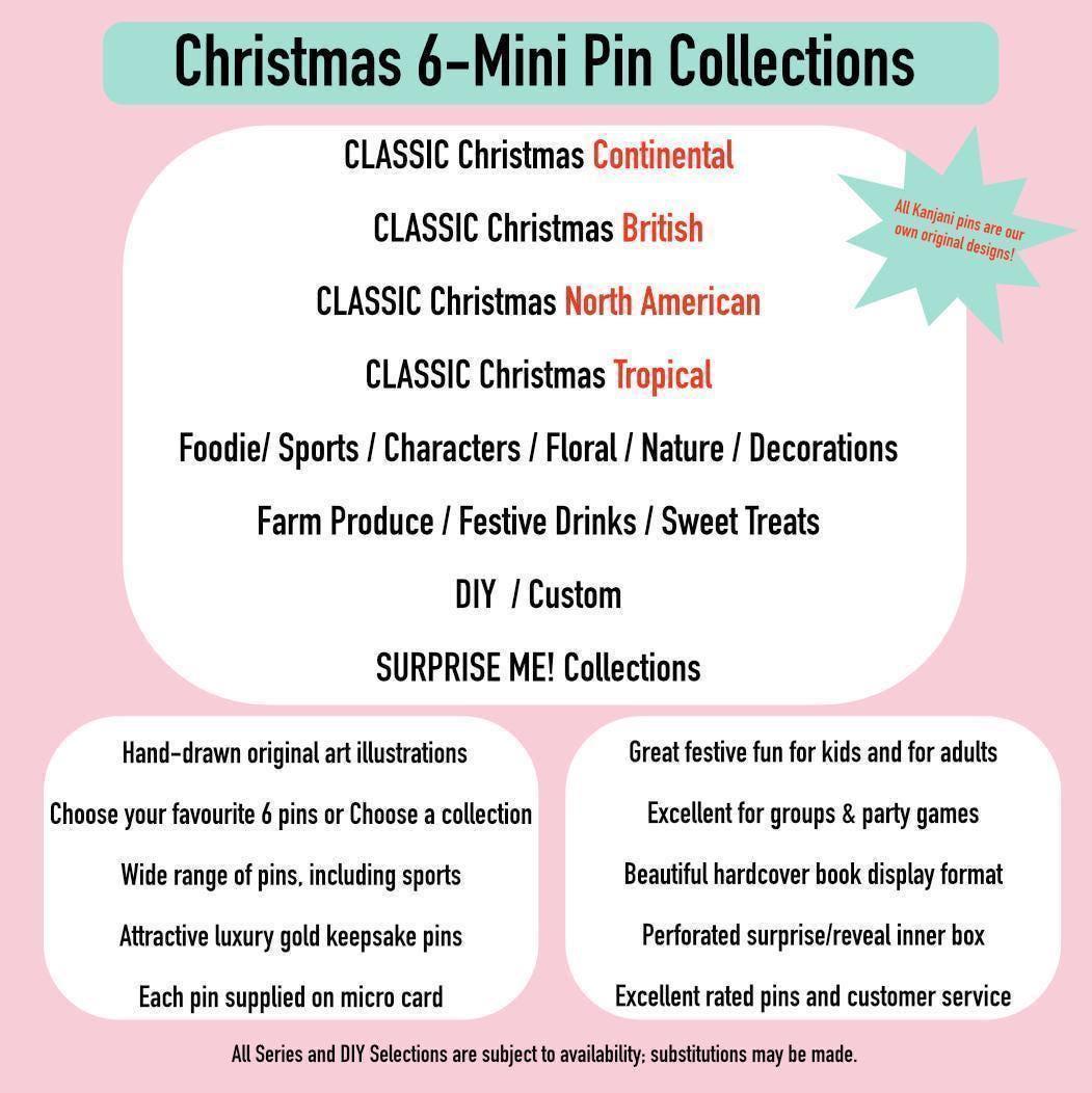 6 pin enamel pin advent calendar gift box, custom luxury gift, festive game