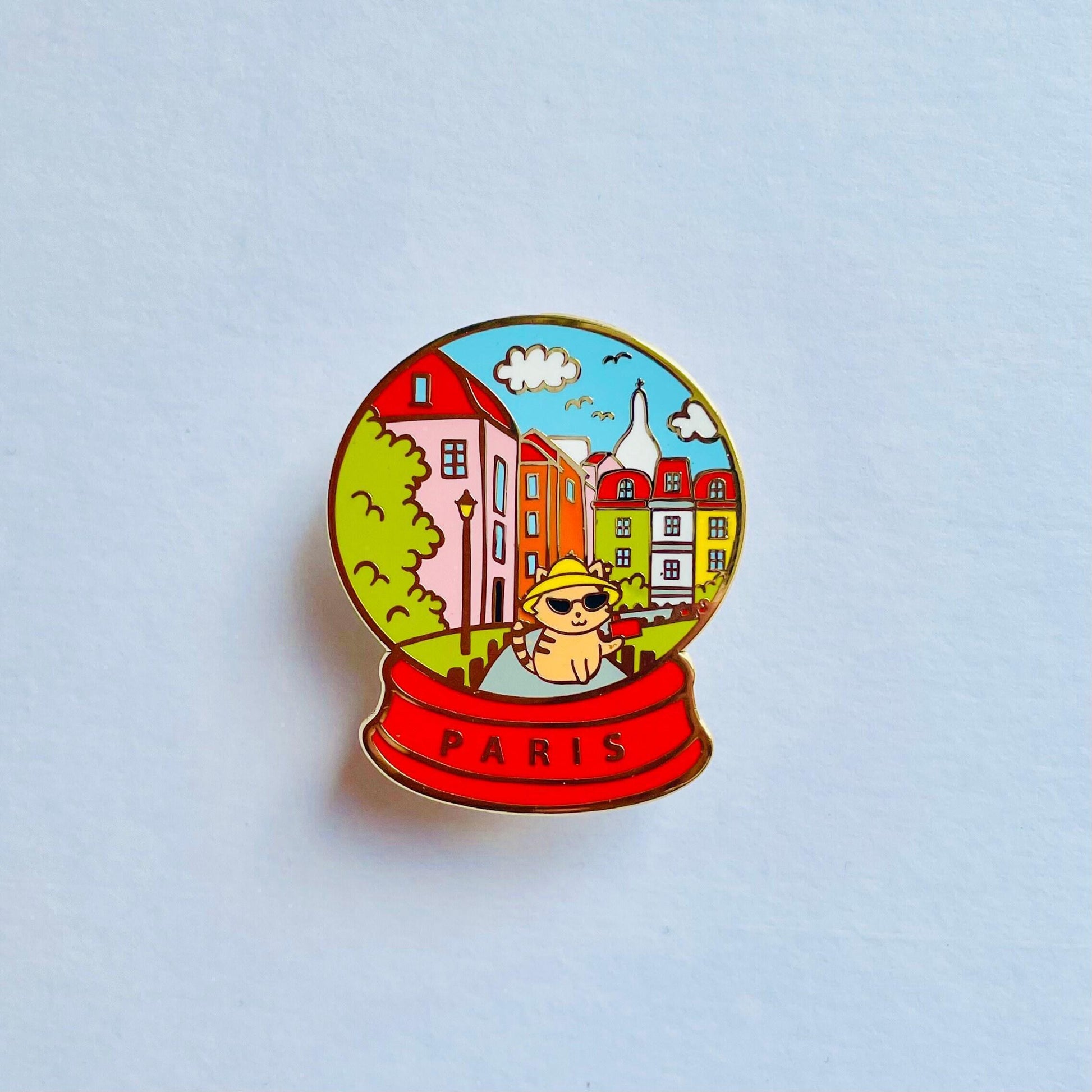 Eiffel Tower Pin: Paris Landmarks - Gold Hard Enamel Souvenir, Christmas gift, stocking stuffer, Advent calendar