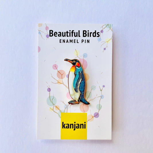 Emperor Penguin gold hard enamel lapel pin badge