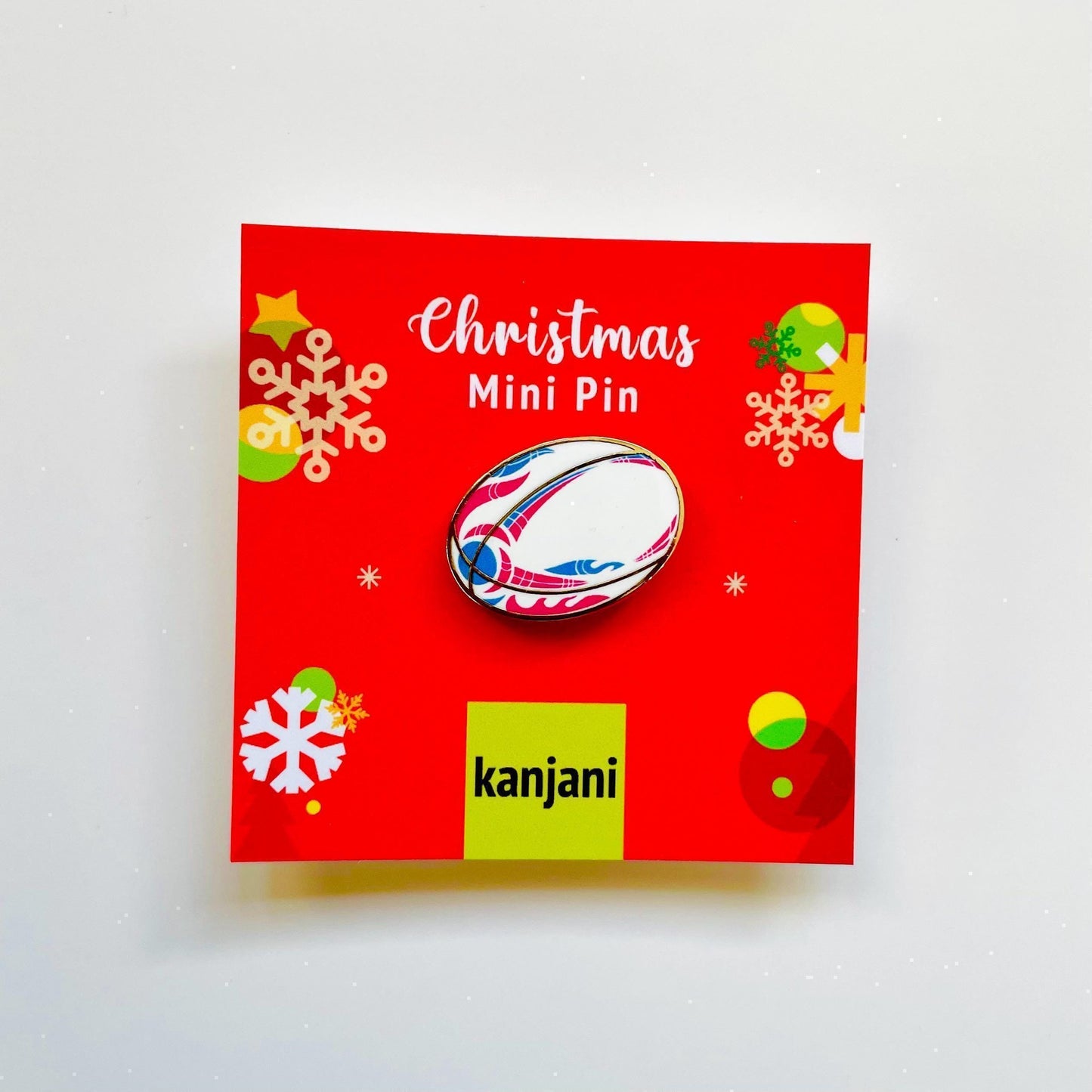 Rugby Ball Enamel Pin