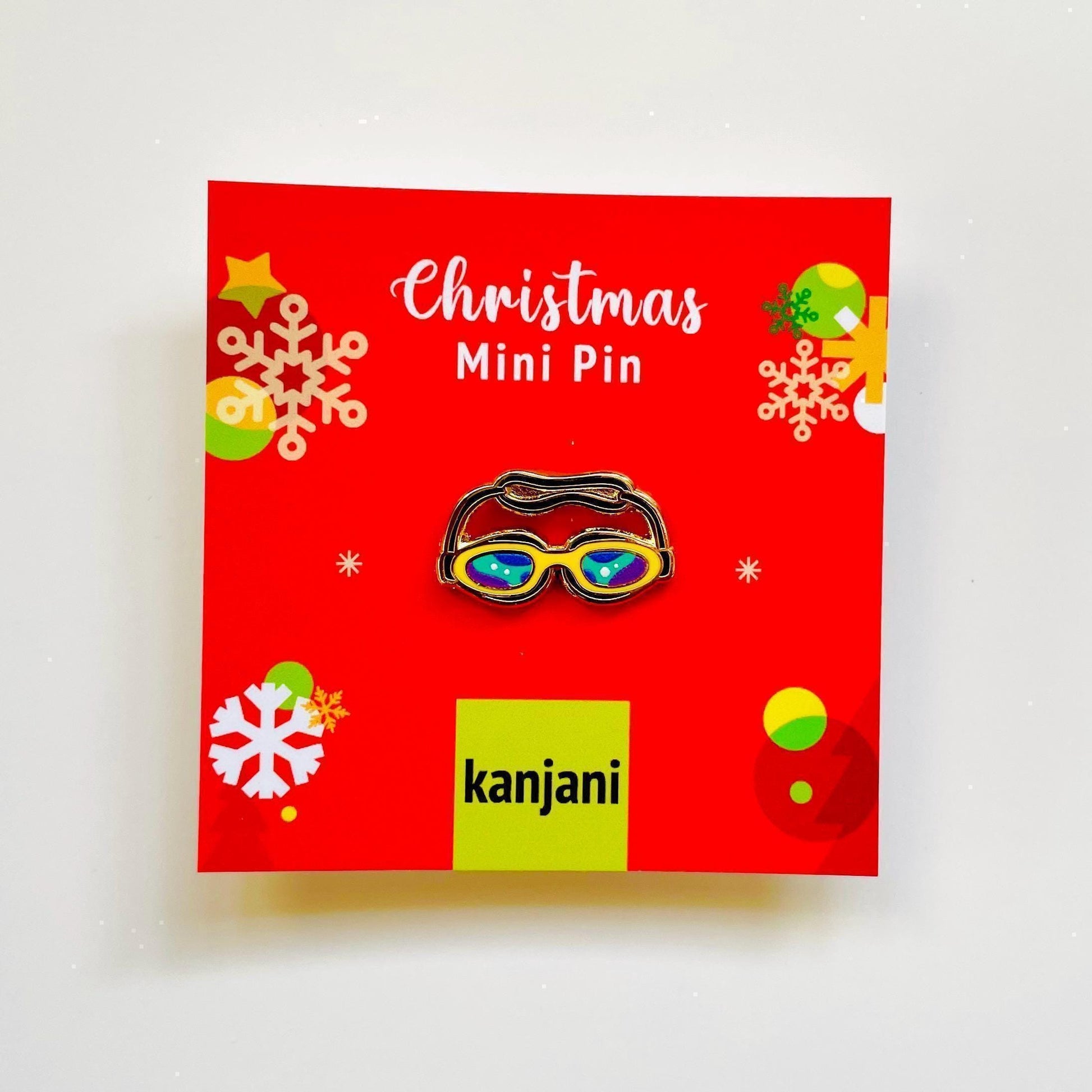 Swim goggles enamel pin