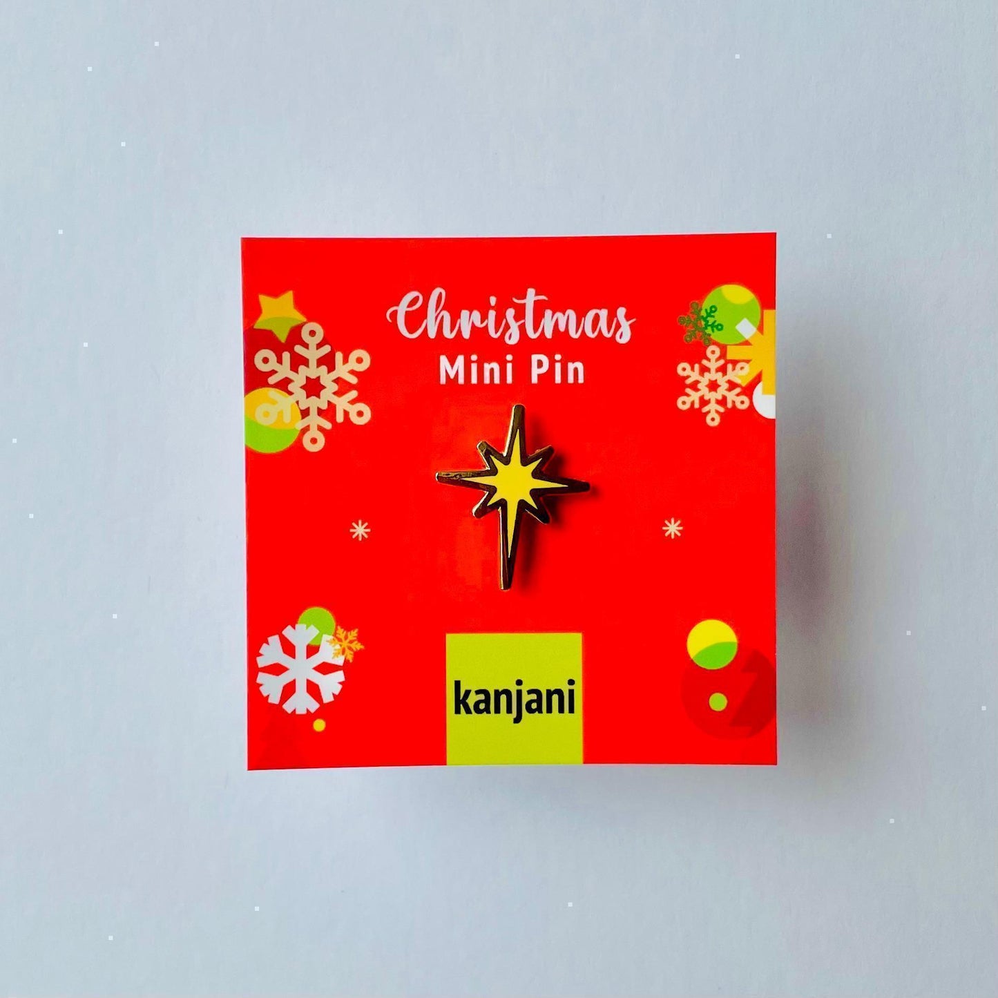 Yellow star of Bethlehem gold hard enamel pin badge