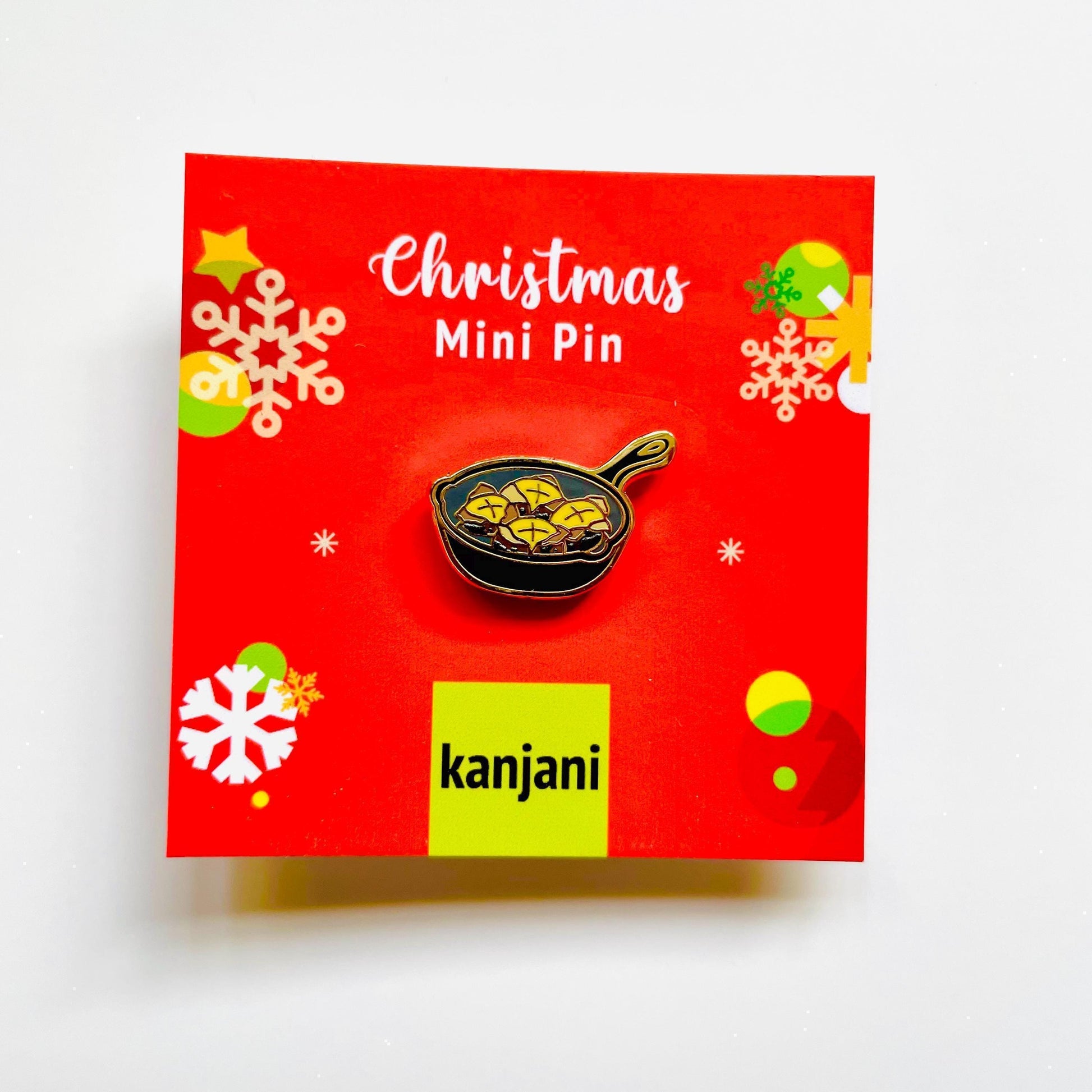 Roasting chestnuts enamel pin