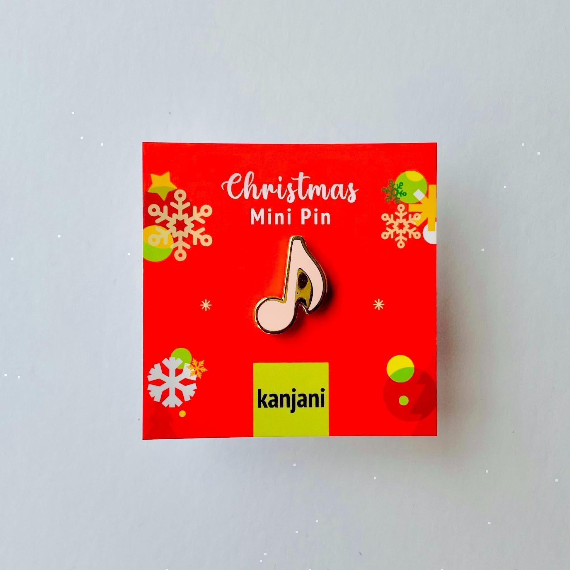 Pink quaver quarter eighth music note gold hard enamel pin badge