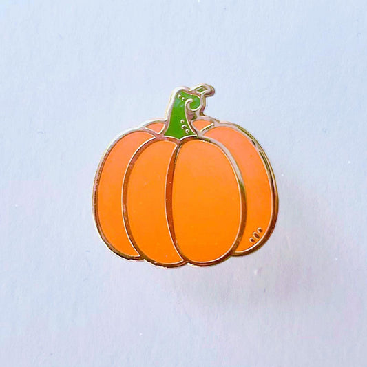 Pumpkin gold hard enamel lap pin badge