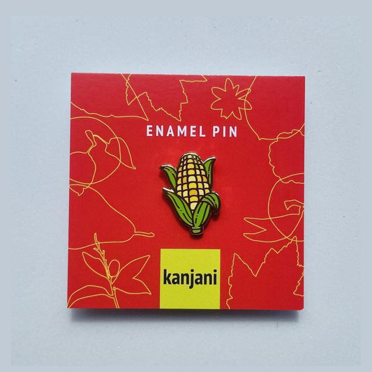 Yellow green Corn cob gold hard enamel mini pin