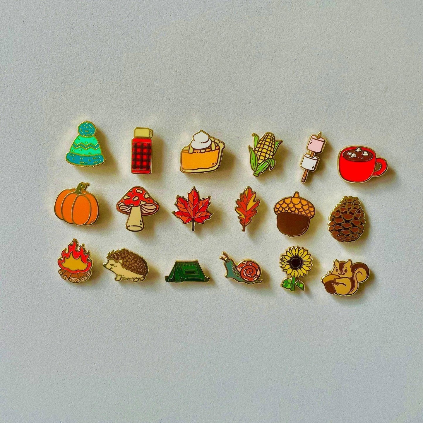 Mini Enamel Pin: Sunflower Design - Fall Autumn Accessory, Christmas gift, stocking stuffer, Advent calendar