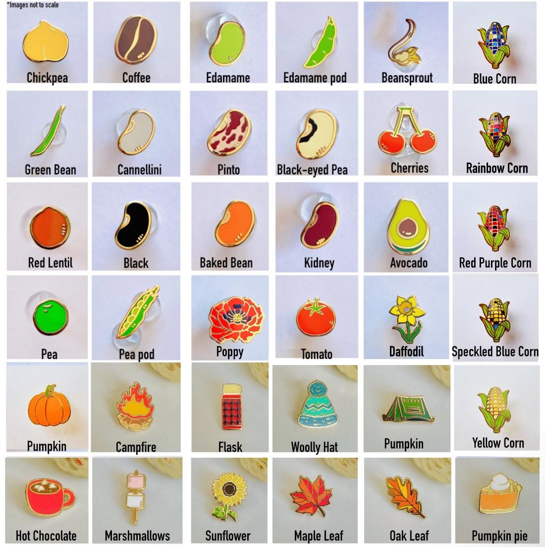 a series of pictures showing different types of pins