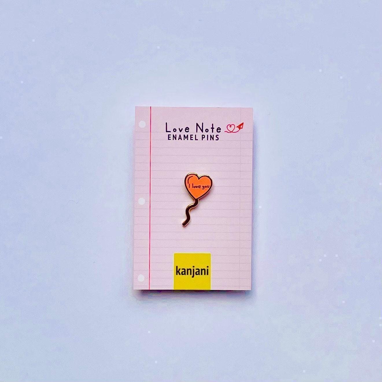 I Love You Balloon Enamel Pin, Valentines Gift, Christmas gift, stocking stuffer, Advent calendar