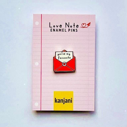 Love letter you’re my favourite gold hard enamel pin