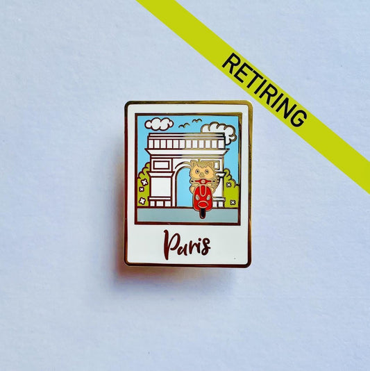 Arc de Triomphe enamel pin, Paris skyline souvenir pin