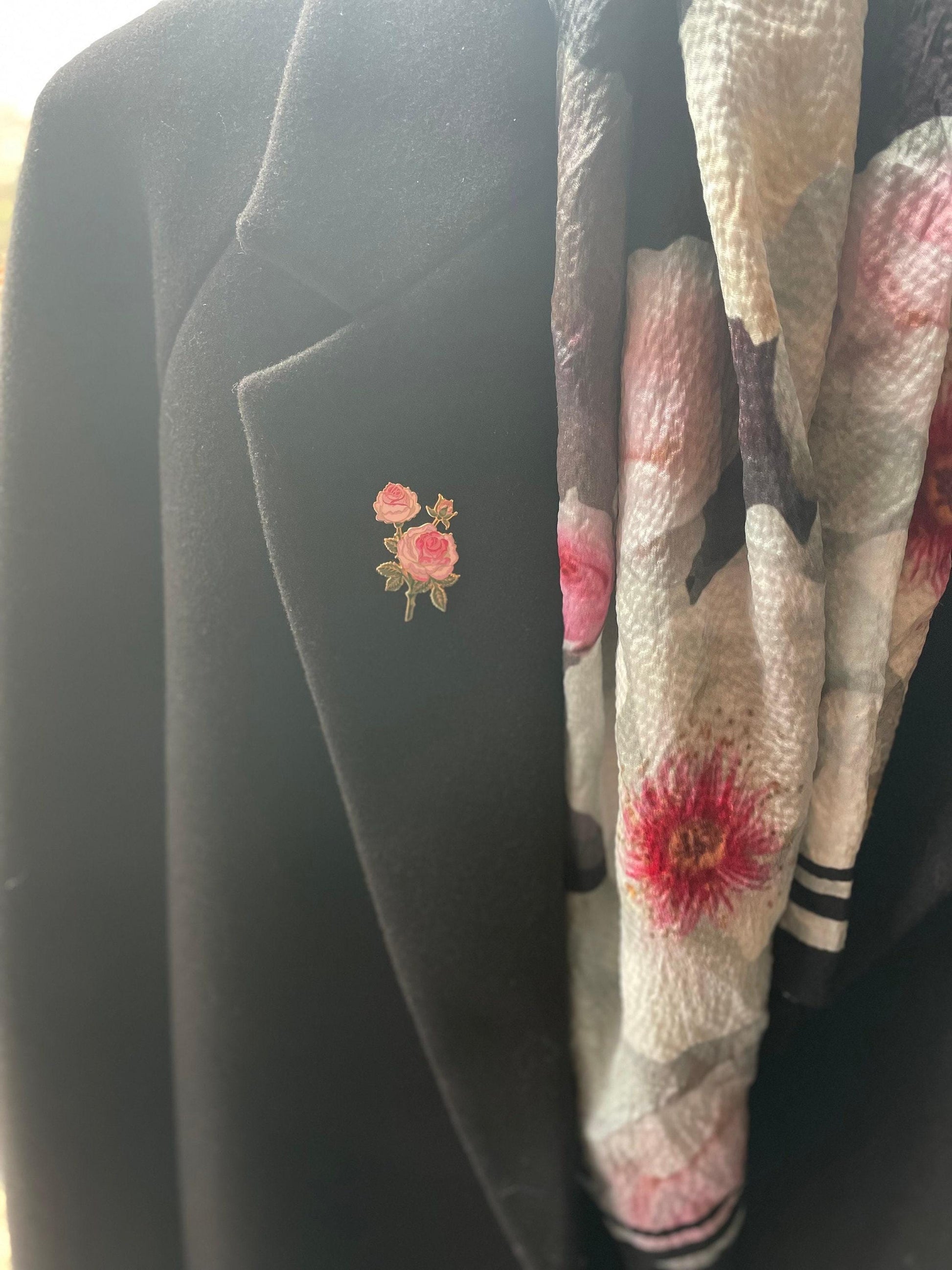 Garden Flower Enamel Pin Brooch - Rose, Lily, Peony Design, Christmas gift, stocking stuffer, Advent calendar