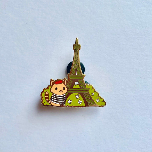 Eiffel Tower Enamel pin gift, Paris skyline souvenir pin