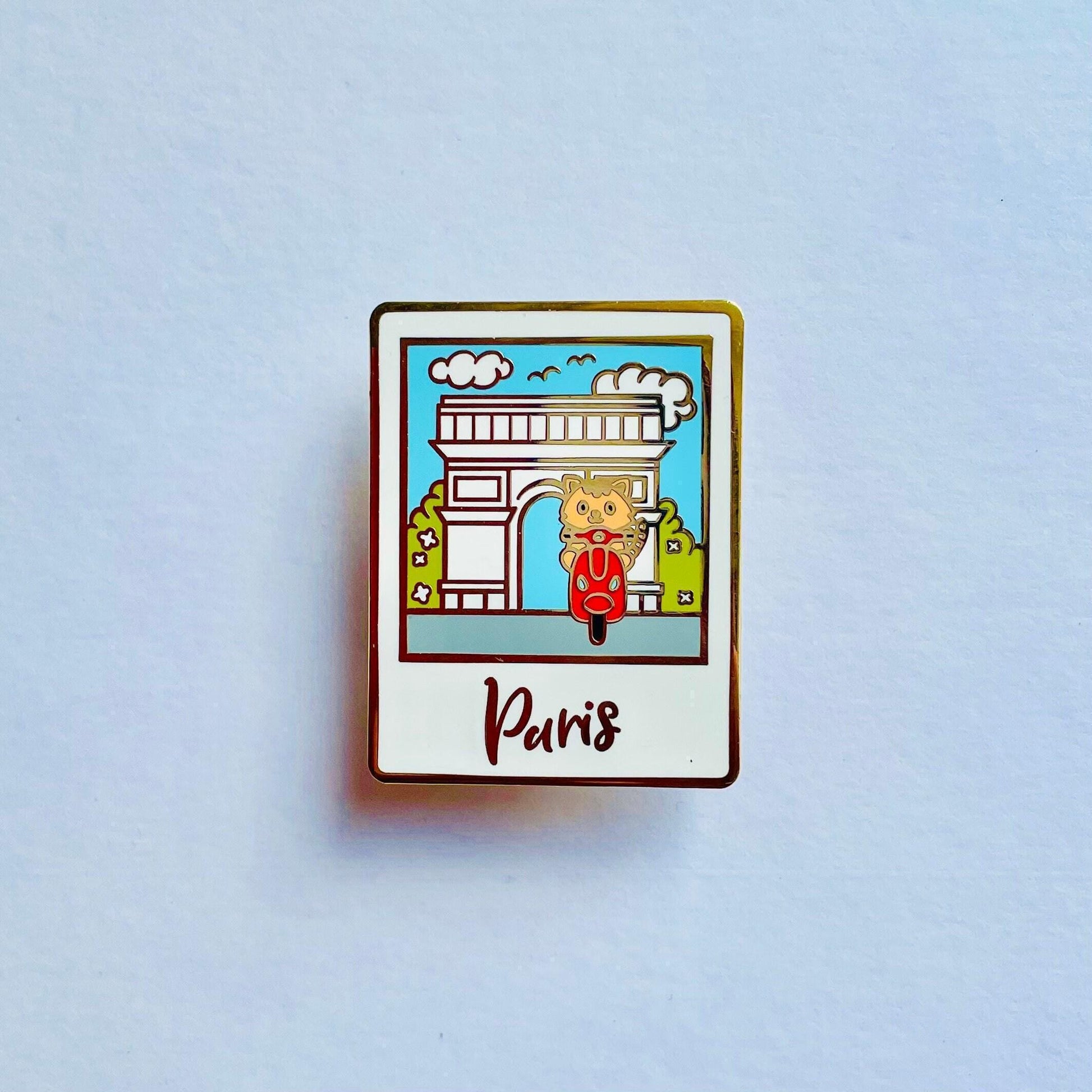 Eiffel Tower Pin: Paris Landmarks - Gold Hard Enamel Souvenir, Christmas gift, stocking stuffer, Advent calendar