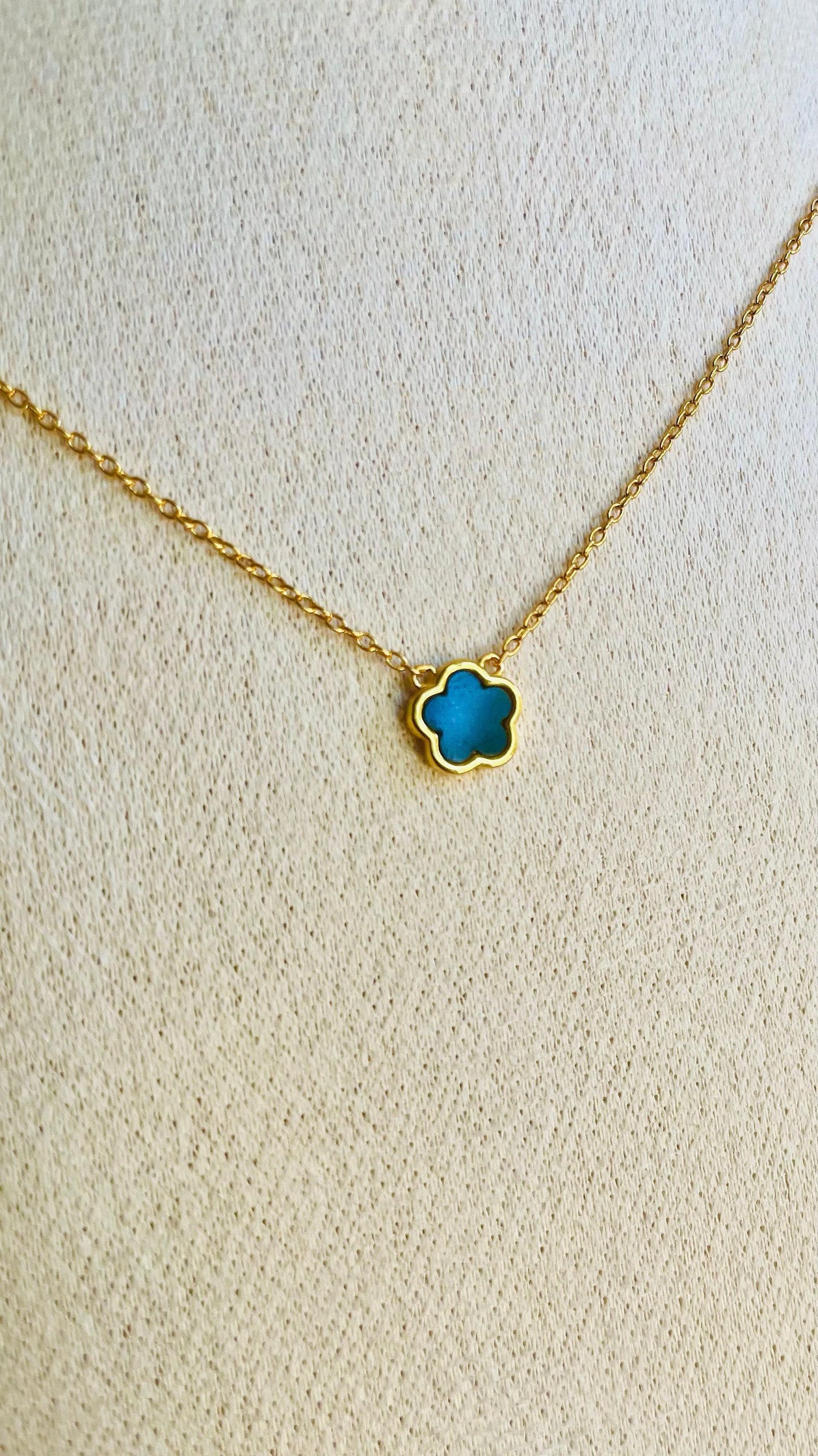 Gold Flower Necklace: Minimalist Black Agate Pendant (Sterling Silver), Advent calendar