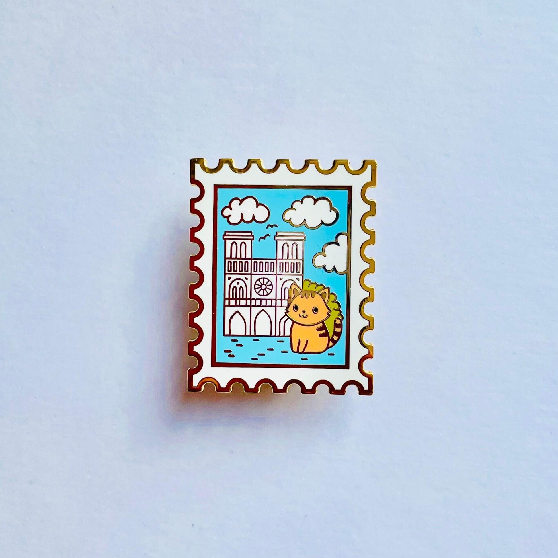 Eiffel Tower Pin: Paris Landmarks - Gold Hard Enamel Souvenir, Christmas gift, stocking stuffer, Advent calendar