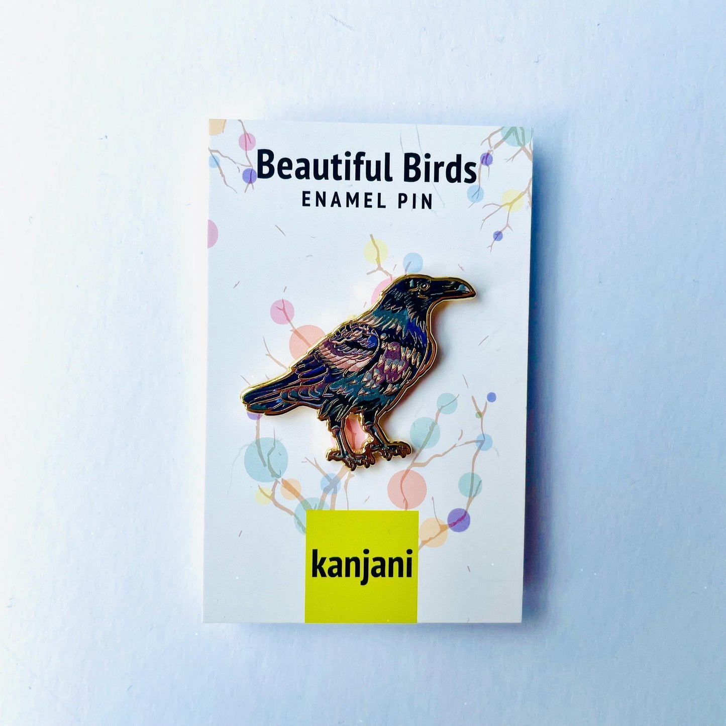 Raven Enamel Pin - Witchy Halloween Accessory with Feather Texture, dark fantasy, Christmas gift, stocking stuffer