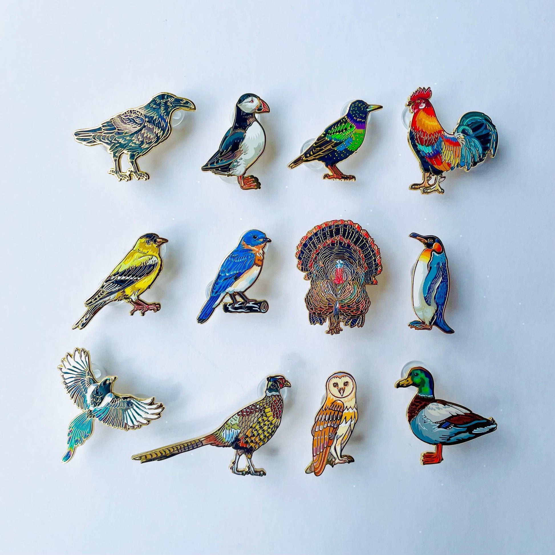Resplendent Quetzal Pin - Emerald Bird with Gold Clutch, Christmas gift, stocking stuffer, Advent calendar