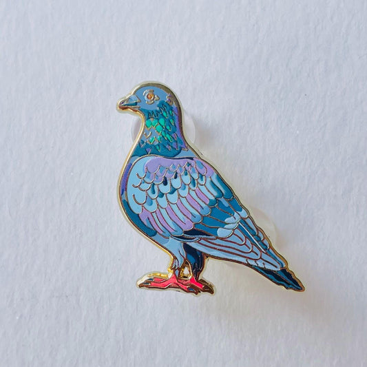 Pigeon Rock Dove gold hard Enamel lapel Pin badge