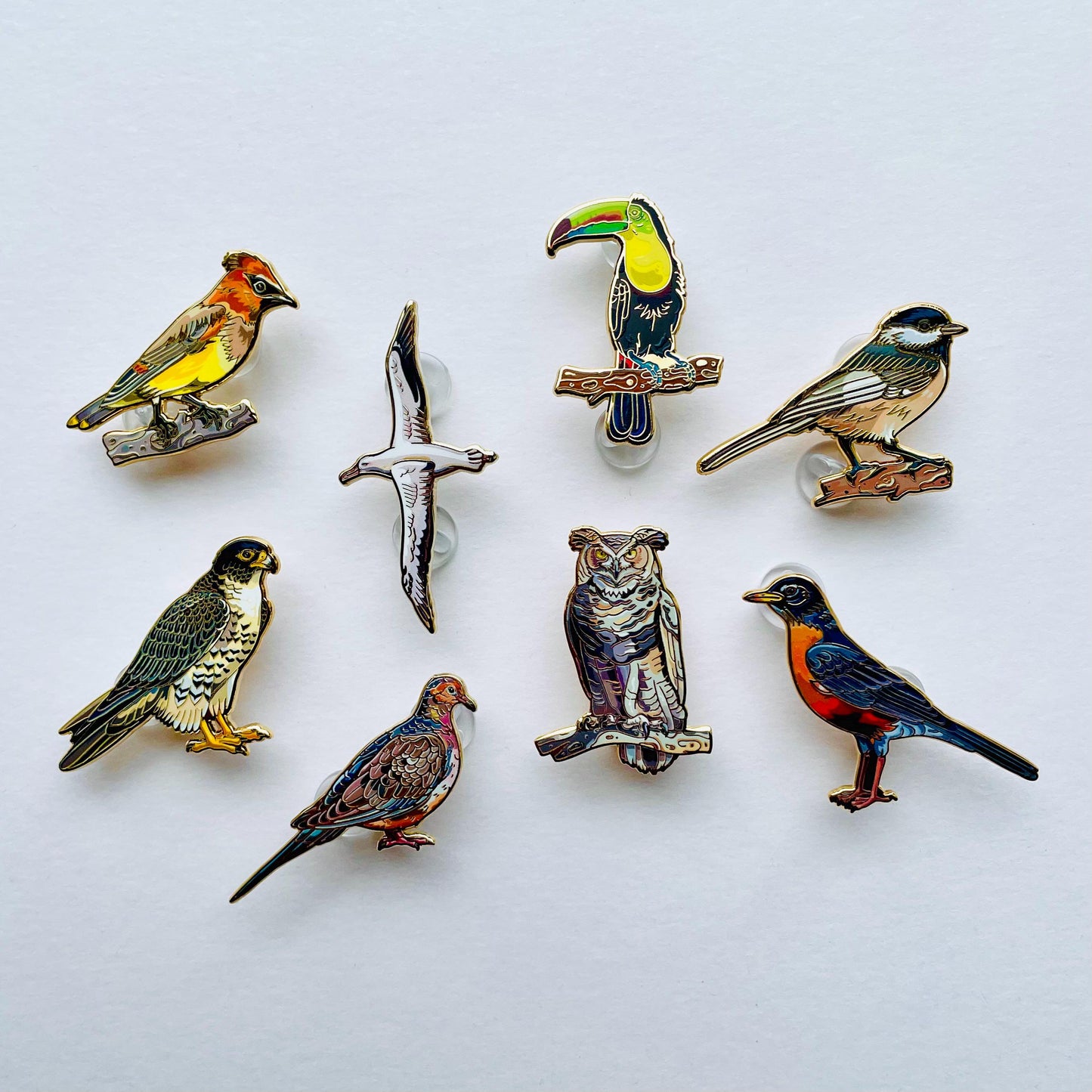 Emperor Penguin Enamel Pin - Colorful Feather Design, Gold Finish, Christmas gift, stocking stuffer, Advent calendar