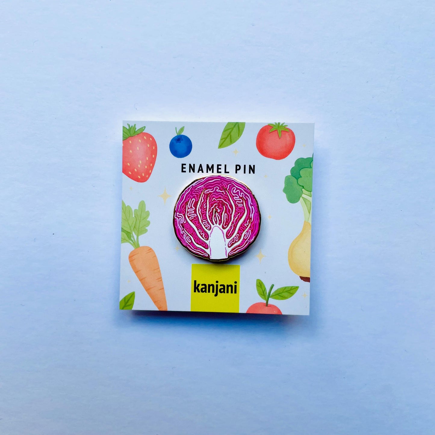 Red Cabbage luxury gold hard enamel lapel pin badge