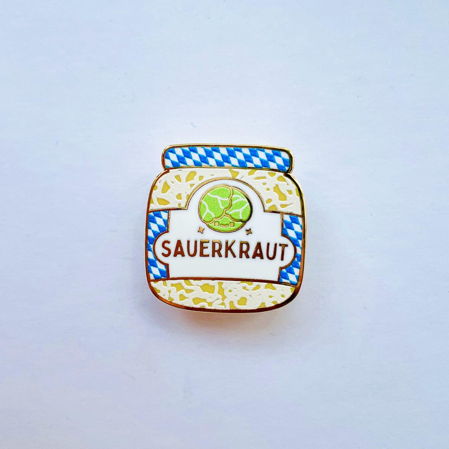 Sauerkraut Cabbage luxury gold hard enamel lapel pin badge