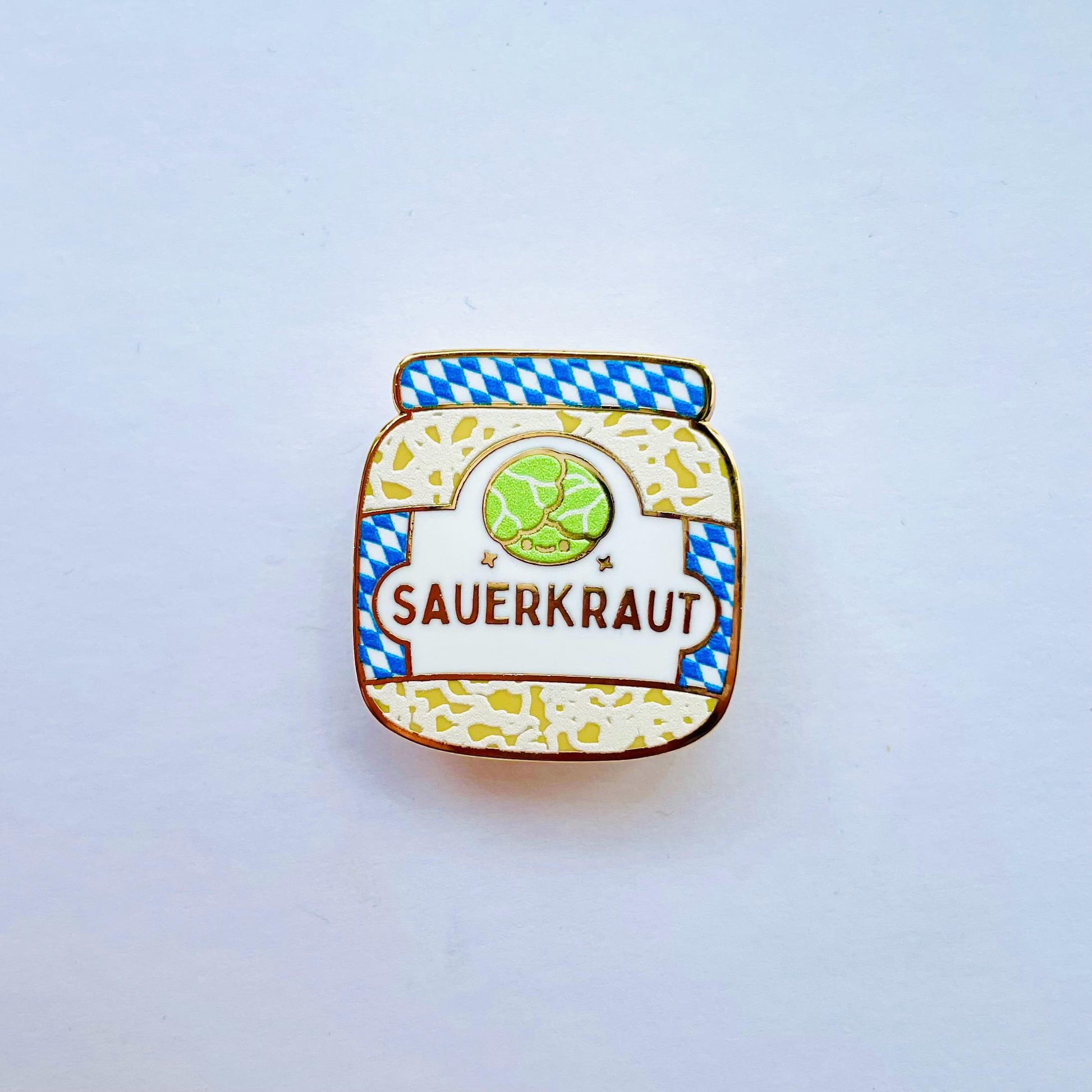 Sauerkraut Cabbage luxury gold hard enamel lapel pin badge