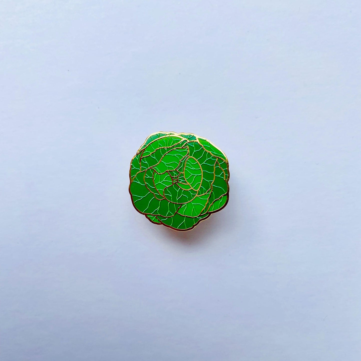 Green Cabbage luxury gold hard enamel lapel pin badge