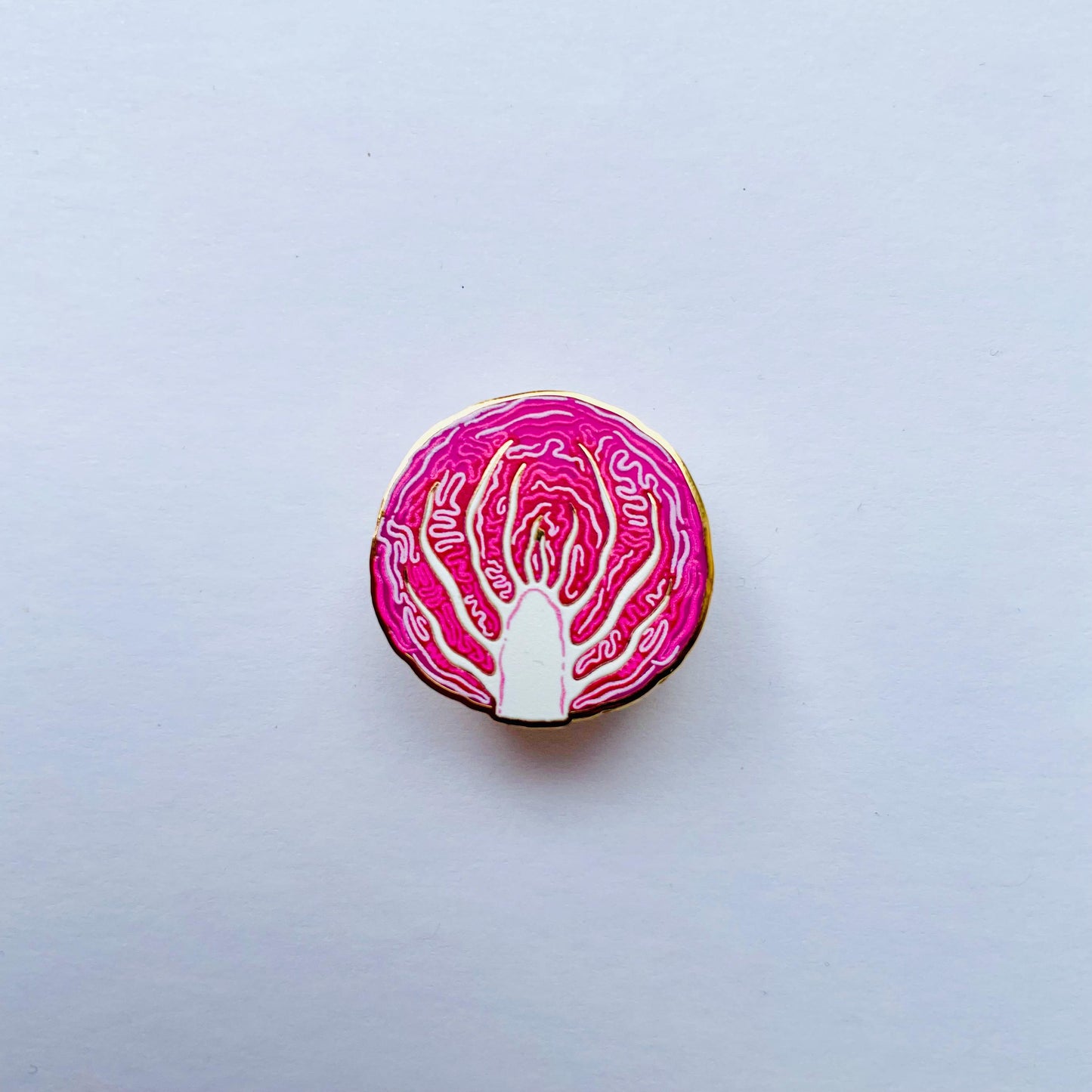 Red Cabbage luxury gold hard enamel lapel pin badge