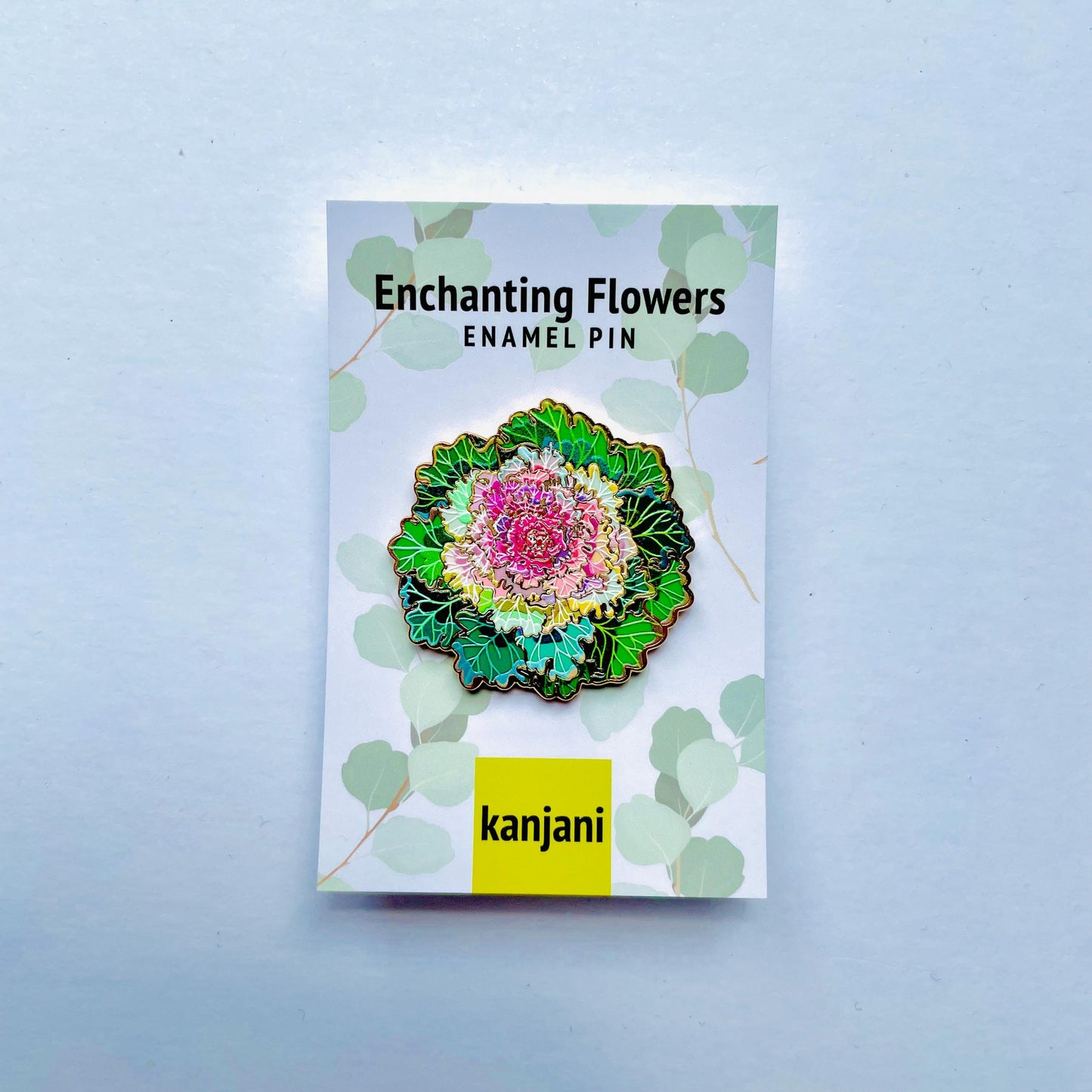 Flowering Cabbage Enamel Pin - cabbagecore, highly-detailed, Garden gift, vegan, healthy, floral, Mother’s Day, gift for her