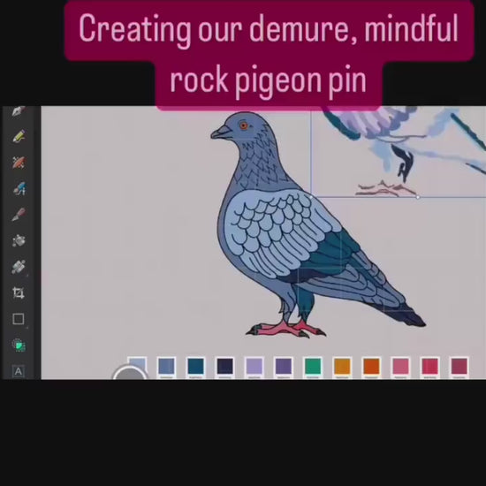 Pigeon Enamel pin gift, keychain, Rock Dove lapel brooch badge, birdwatching, Birder,