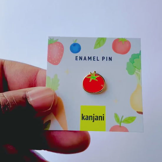 Tomato Enamel Pin: Vegan gift, Farm Decor, Christmas stocking stuffer, Advent calendar