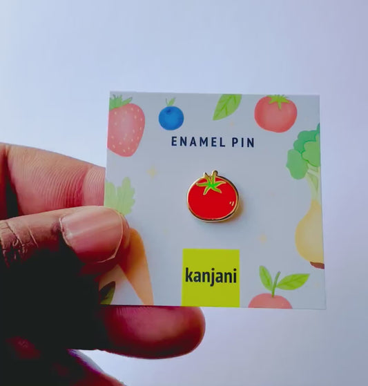 Tomato Enamel Pin: Vegan gift, Farm Decor, Christmas stocking stuffer, Advent calendar