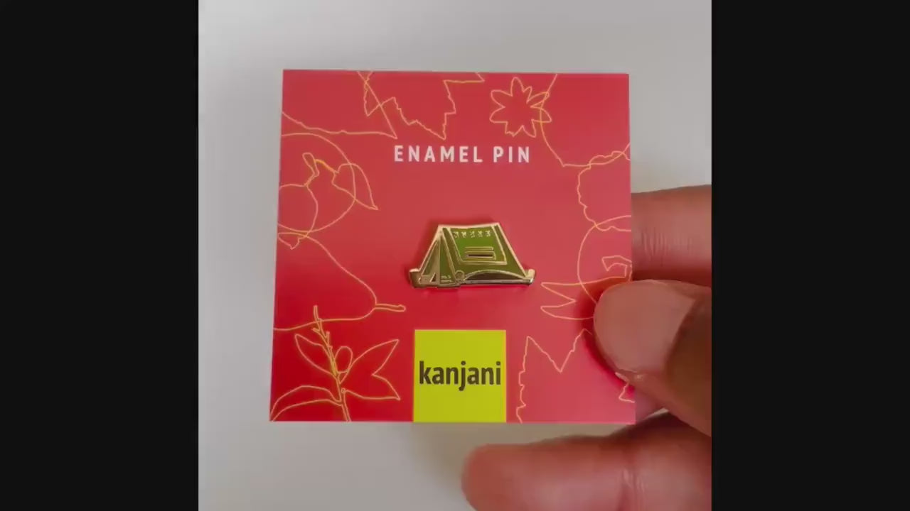Tent Enamel pin gift, mini lapel badge, camping gift, Fall lanyard decor, Autumn, outdoors, forest