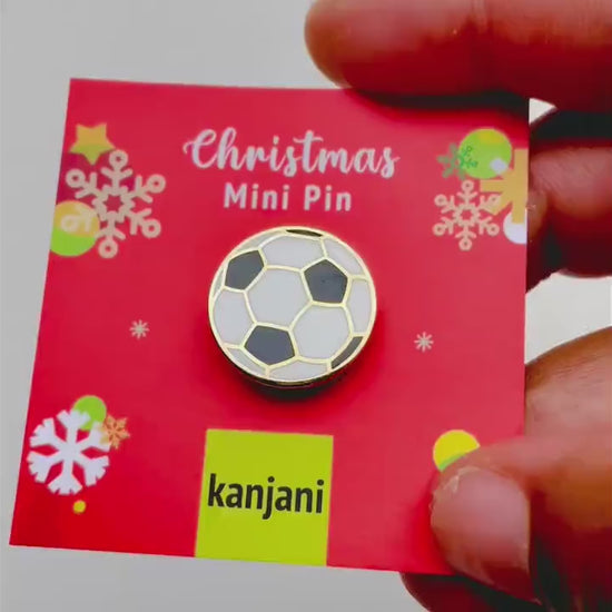 Soccer Ball Enamel Pin, Sports Lapel Pin, Christmas stocking stuffer