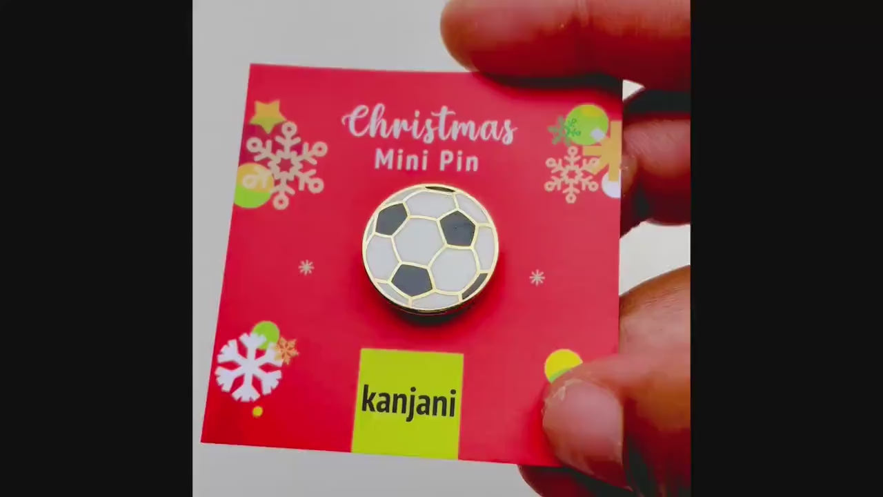 Soccer Ball Enamel Pin, Sports Lapel Pin, Christmas stocking stuffer