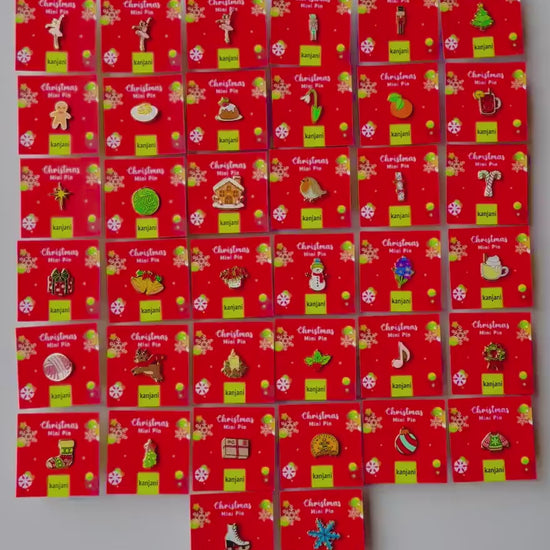 Advent Calendar filler Christmas Enamel Pins, Holiday enamel pins, Board Filler, Christmas Gifts under 20, Christmas mini pin set