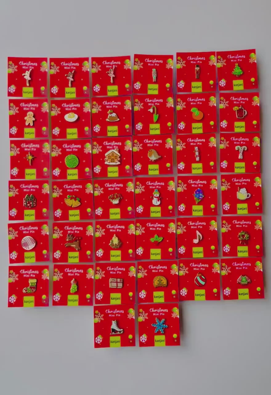 Holiday Mini Enamel Pins, Christmas Designs (Advent Calendar Fillers), Christmas gift, stocking stuffer, Advent calendar