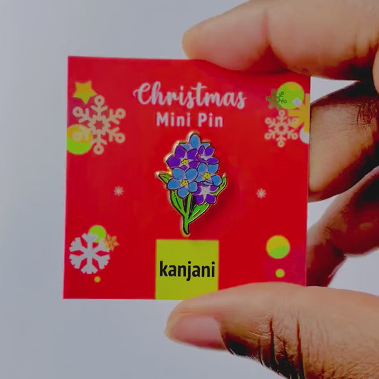 Forget Me Not Enamel Pin, Dementia Awareness Mini Flower (Gold), Christmas gift, stocking stuffer