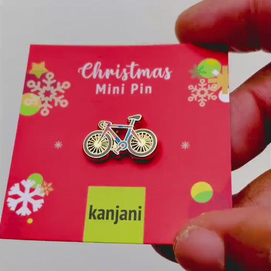 Enamel Cycling Pin, Sports Lapel Pin, Christmas Stocking Stuffer, Advent calendar