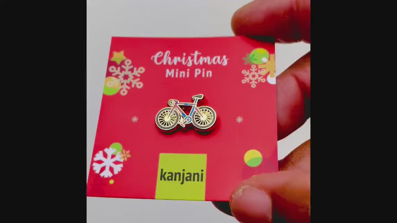 Enamel Cycling Pin, Sports Lapel Pin, Christmas Stocking Stuffer, Advent calendar