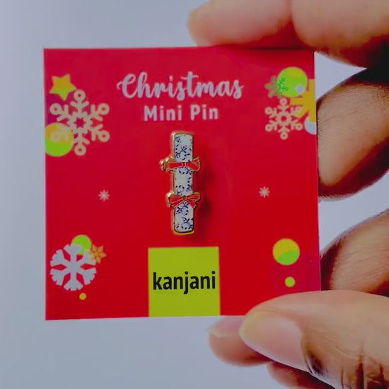 Christmas Cracker Enamel Pin: Festive Stocking Stuffer Gift, Advent calendar